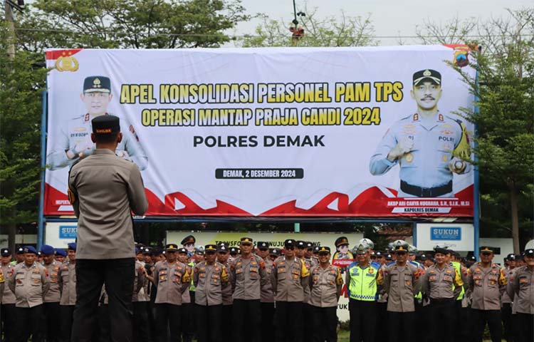 Polres Demak Gelar Apel Konsolidasi, Siap Kawal Keamanan Pasca-Pilkada 2024